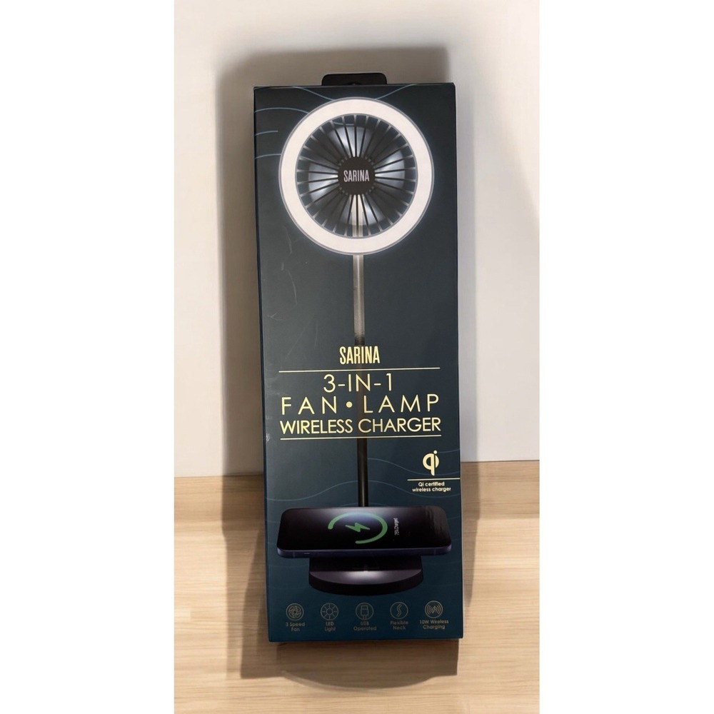 SARINA 3 IN 1 FAN LAMP Wireless Charger